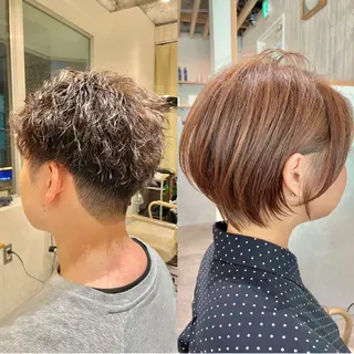 ショート パーマ メンズ Re:Live 澁谷玄のヘアスタイル