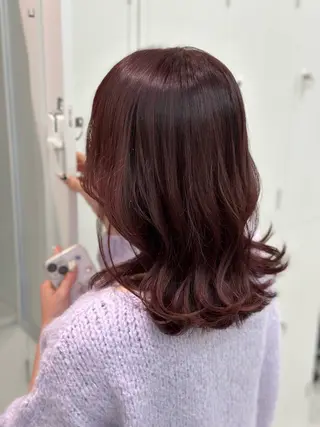 ミディアム カラー 🤍透明感カラー🤍 Moeのヘアスタイル