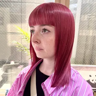 カラー 渋谷🎨ハイトーン× エクステ🎨レンのヘアスタイル