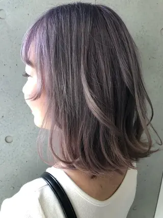 ミディアム カラー 松本 明日可のヘアスタイル