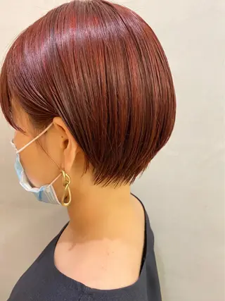 ショート カラー 、 、のヘアスタイル