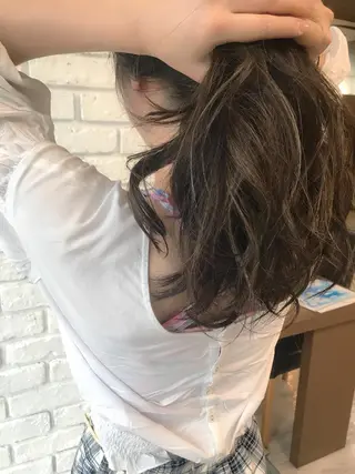 セミロング カラー 日比 貴大/ minim hairのヘアスタイル