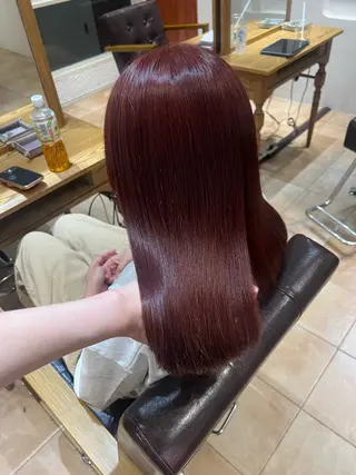 セミロング カラー 🥀韓国ヘア🥀 宮津真菜のヘアスタイル