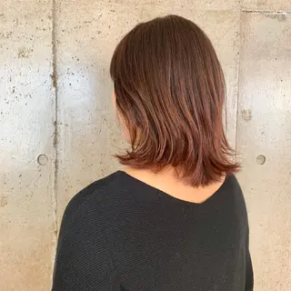 ミディアム カラー 二宮 早智子のヘアスタイル