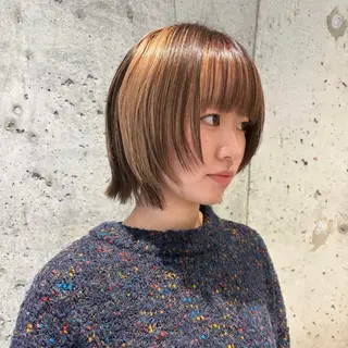 ショート カラー 🦖ミニボブ/ボブ /MOEKA🦕のヘアスタイル