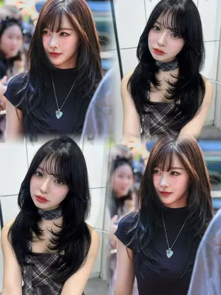 セミロング ヘアアレンジ 渋谷韓国ヘア🇰🇷 SAYAKA🩶ᩚのヘアスタイル