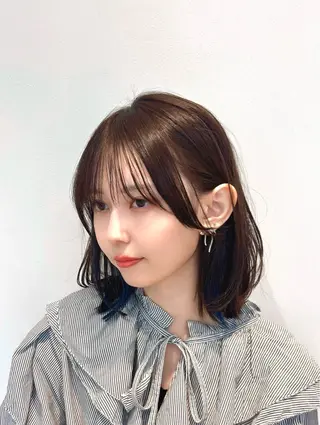 ミディアム パーマ 透明感カラー/ヘッド スパ/喜多将平🍀のヘアスタイル