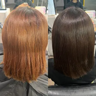 ミディアム 髪質改善&艶カラー/ ほんだあみ (♡)のヘアスタイル