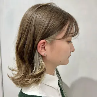 ミディアム 🤍髪質改善➕透明感 カラー🤍川上葵のヘアスタイル