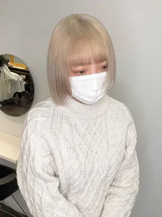 ミディアム カラー ヘアアレンジ maoブリーチ無し 似合わせカラーのヘアスタイル