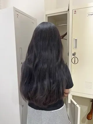 ロング カラー 原口 桃歌のヘアスタイル