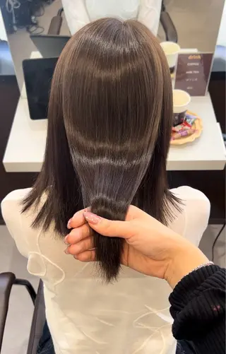 ミディアム カラー 韓国×髪質改善カラー 💎hinaのヘアスタイル