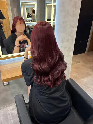 ロング カラー パーマ ヘアアレンジ 透明感ブリーチカラー 🌈TOMOHIROのヘアスタイル