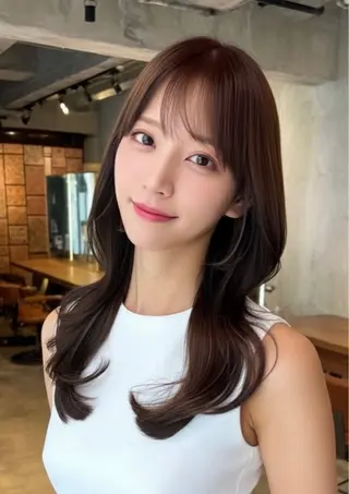 ロング 渋谷/ハッシュ レイヤーカット/会田のヘアスタイル