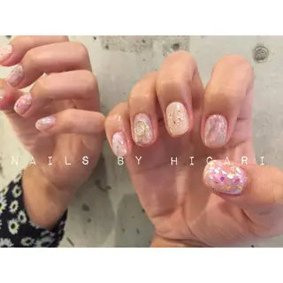 ショート カラー ネイル マツエク・マツパ illum hicariのネイルデザイン