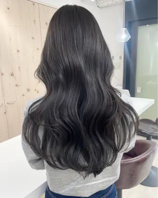 ミディアム カラー 新宿/韓国ヘア/ 髪質改善ストレートのヘアスタイル