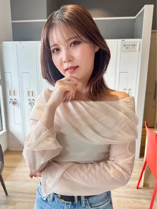 セミロング カラー balance.三宅 星哉のヘアスタイル