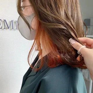 ミディアム たなか もえなのヘアスタイル