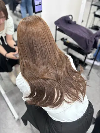 ロング カラー 韓国風暗髪ヘア🤍 🫧MIREIのヘアスタイル