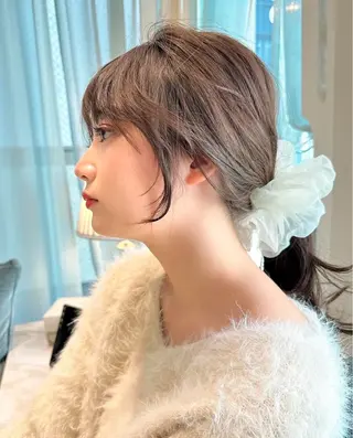 セミロング カラー 韓国レイヤー/髪質 改善/縮毛🤍吉田のヘアスタイル