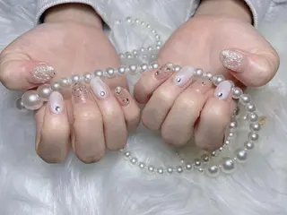 ネイル RAFFINE 月🦋🩵のネイルデザイン