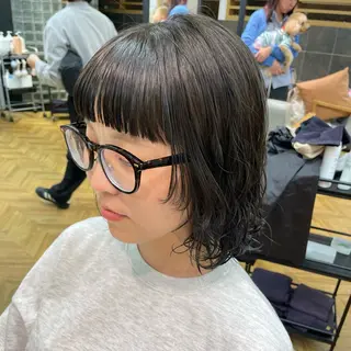 ショート パーマ 為近日向子🐥暖色 💘顔周りカット🌈のヘアスタイル