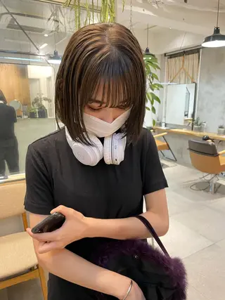 ショート 小顔レイヤー×コンパ クトボブ/林隆平のヘアスタイル