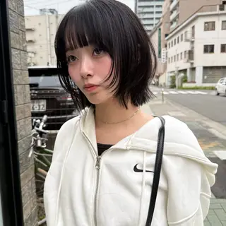 ミディアム 舟橋耀/ブリーチカラ ー/レイヤーカットのヘアスタイル