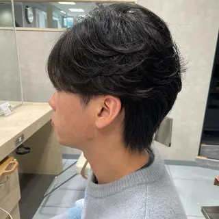 パーマ メンズ ダウンパーマ特化💎 ボブ・レイヤーりなのヘアスタイル