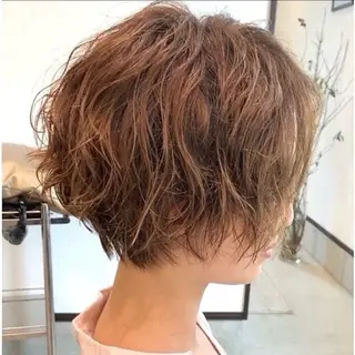 ショート パーマ 🫧もも🫧 ／メンズ〜レディースのヘアスタイル