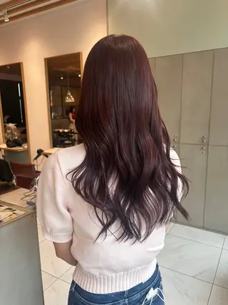 セミロング ️🩵RINKA/ ハイトーンカラー🩵のヘアスタイル