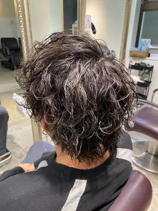 パーマ メンズ パーマ特化/フェザー パーマシャドウ/真生のヘアスタイル