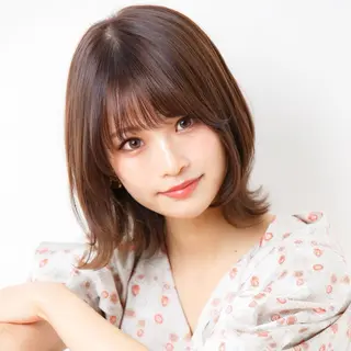 ミディアム カラー パーマ Director山村 実和子のヘアスタイル