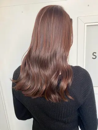 セミロング カラー 会社OKなのに、 ちゃんと可愛い🤎のヘアスタイル