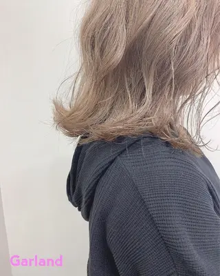 ミディアム カラー 色白に見える暗髪 梅田・増田のヘアスタイル