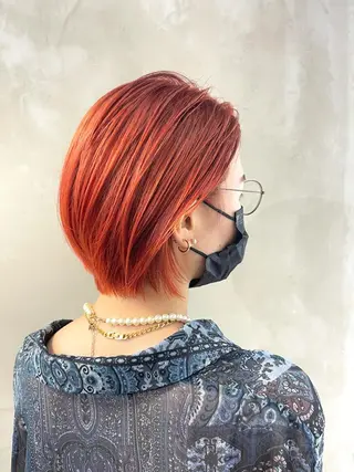 ショート カラー レイヤーカットとハイ トーン/HIROKIのヘアスタイル