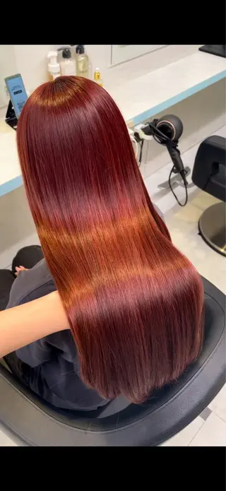 カラー 🍒♡艶髪暖色カラー saaya♡🍒のヘアスタイル