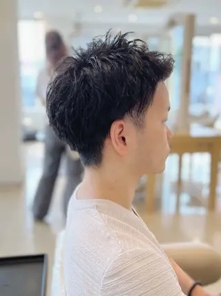 ショート パーマ メンズ Ash宮前平店 鈴木和也のヘアスタイル