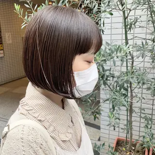 ミディアム カラー ヘアアレンジ 🫧透明感カラー/ ボブ/小笠原汐海🪽のヘアスタイル