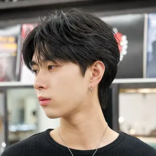 ショート パーマ メンズ縮毛矯正/折羽 翔也のヘアスタイル