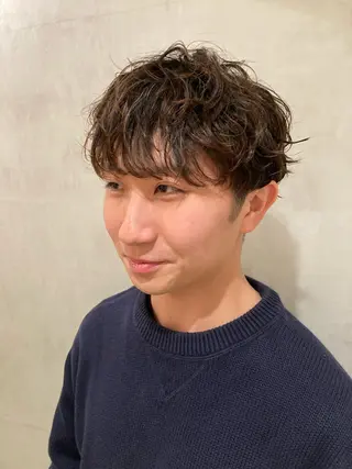 パーマ メンズ 🛑柔らか透明感 カラー🛑大谷のヘアスタイル