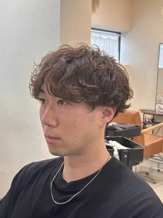 ミディアム メンズ メンズパーマ /メンズ/Renのヘアスタイル