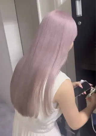 ミディアム Maison髪質改善 ブリーチ/ハイライトのヘアスタイル