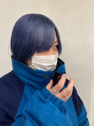 ショート カラー ウルフレイヤー エクステ/kokiのヘアスタイル