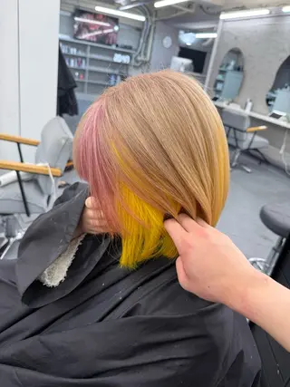 ミディアム 【柏】美髪矯正× ハイトーン💫だいちのヘアスタイル