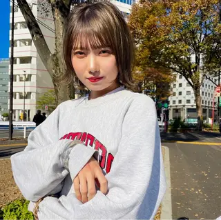 ショート カラー レイヤーパーマ＊ 顔まわり似合わせのヘアスタイル