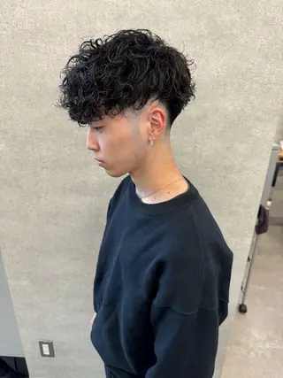 ショート カラー パーマ ヘアアレンジ メンズ キッズ 🔥メンズパーマ🔥 菅原楓のヘアスタイル