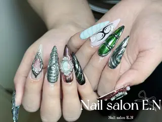 ネイル E.N🦋 長さ出し/持ち込みのネイルデザイン