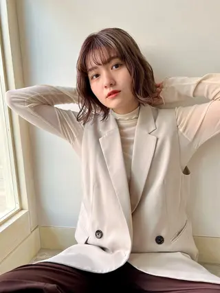 ミディアム カラー 《放出》Forte マネージャー山根英明のヘアスタイル