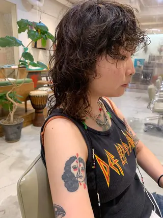 ミディアム カラー パーマ 【takk】 ナカヤママサヨシのヘアスタイル